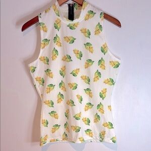J. Crew Sleeveless Rash Guard banana print size medium